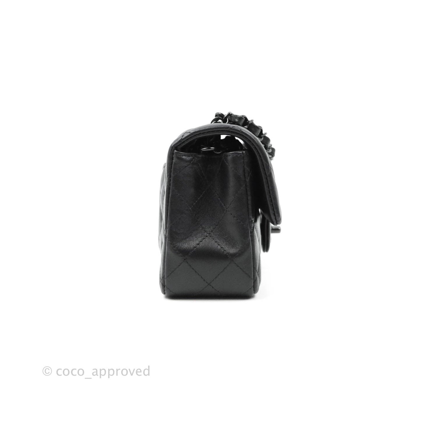 Chanel Quilted Mini Rectangular So Black Lambskin