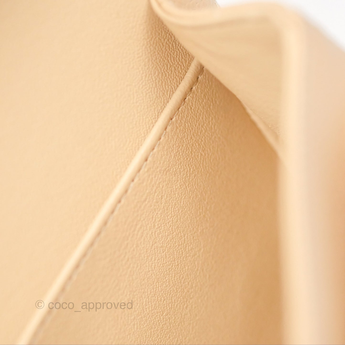 Chanel Classic Small S/M Quilted Flap Beige Caviar Gold Hardware