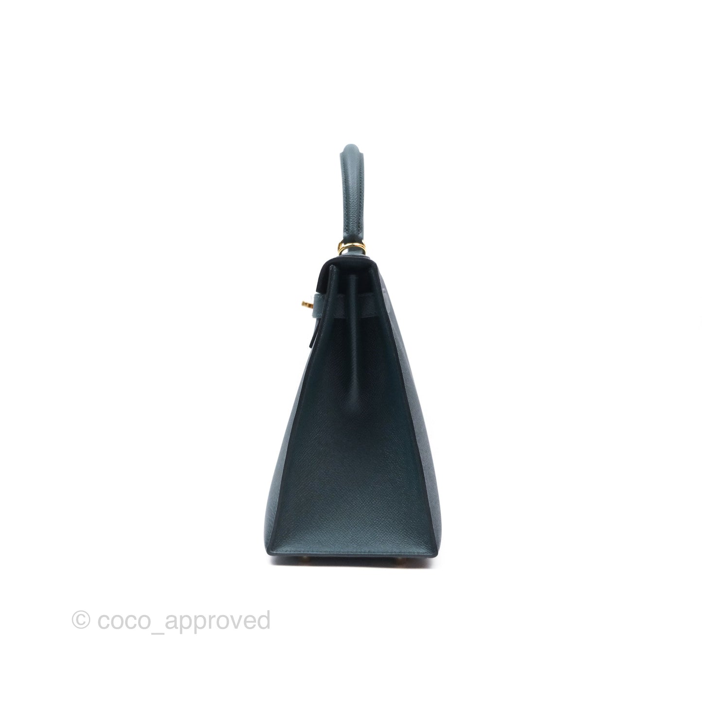 Hermès Kelly II 28 Sellier Vert Cypress 6O Veau Epsom Gold Hardware