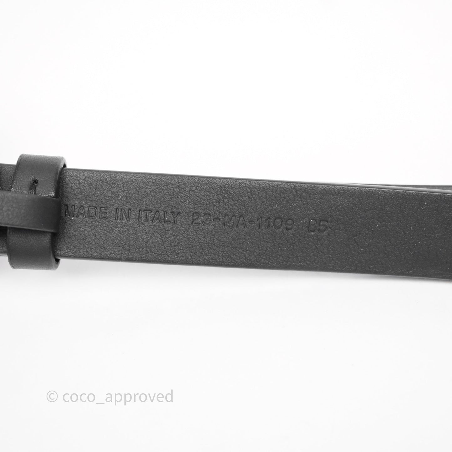 Christian Dior Saddle Belt 20mm Ultramatte So Black Calfskin Size 85