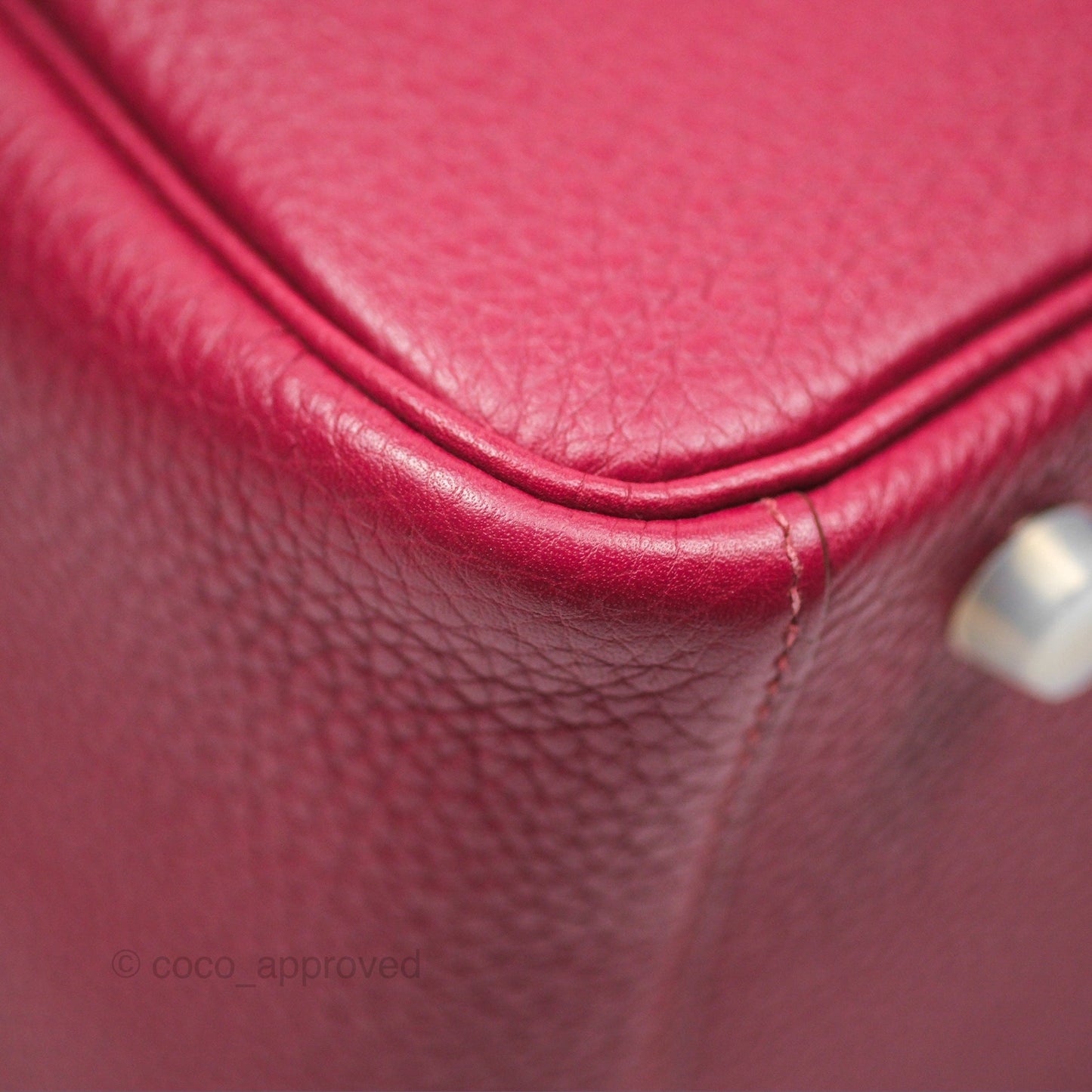 Hermès Lindy 30 Rubis Clemence Palladium Hardware