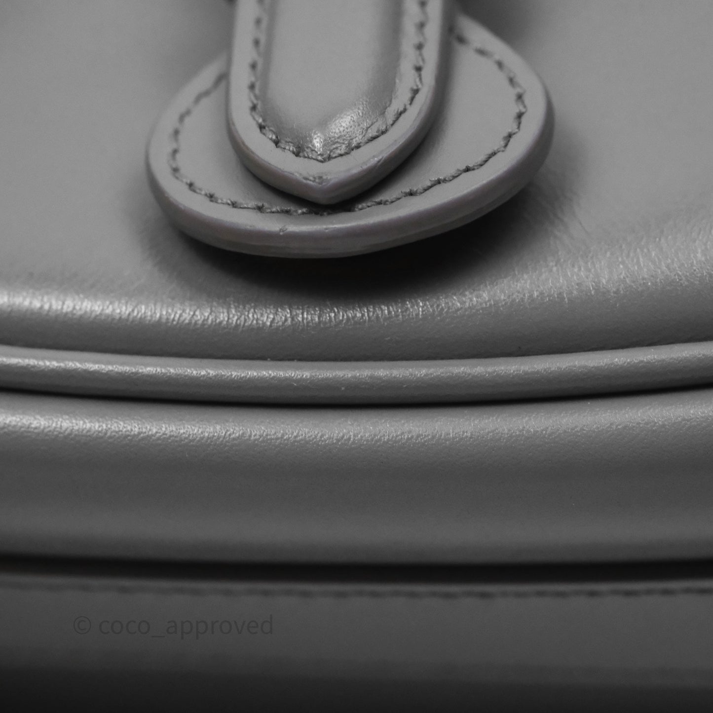 Christian Dior Medium Bobby Flap Grey Box Calfskin