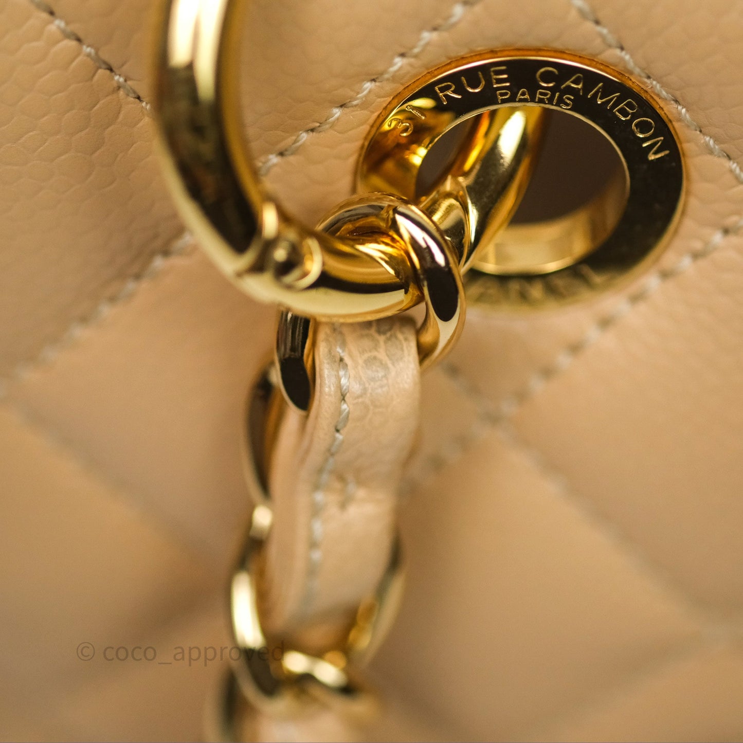 Chanel GST Beige Caviar Gold Hardware