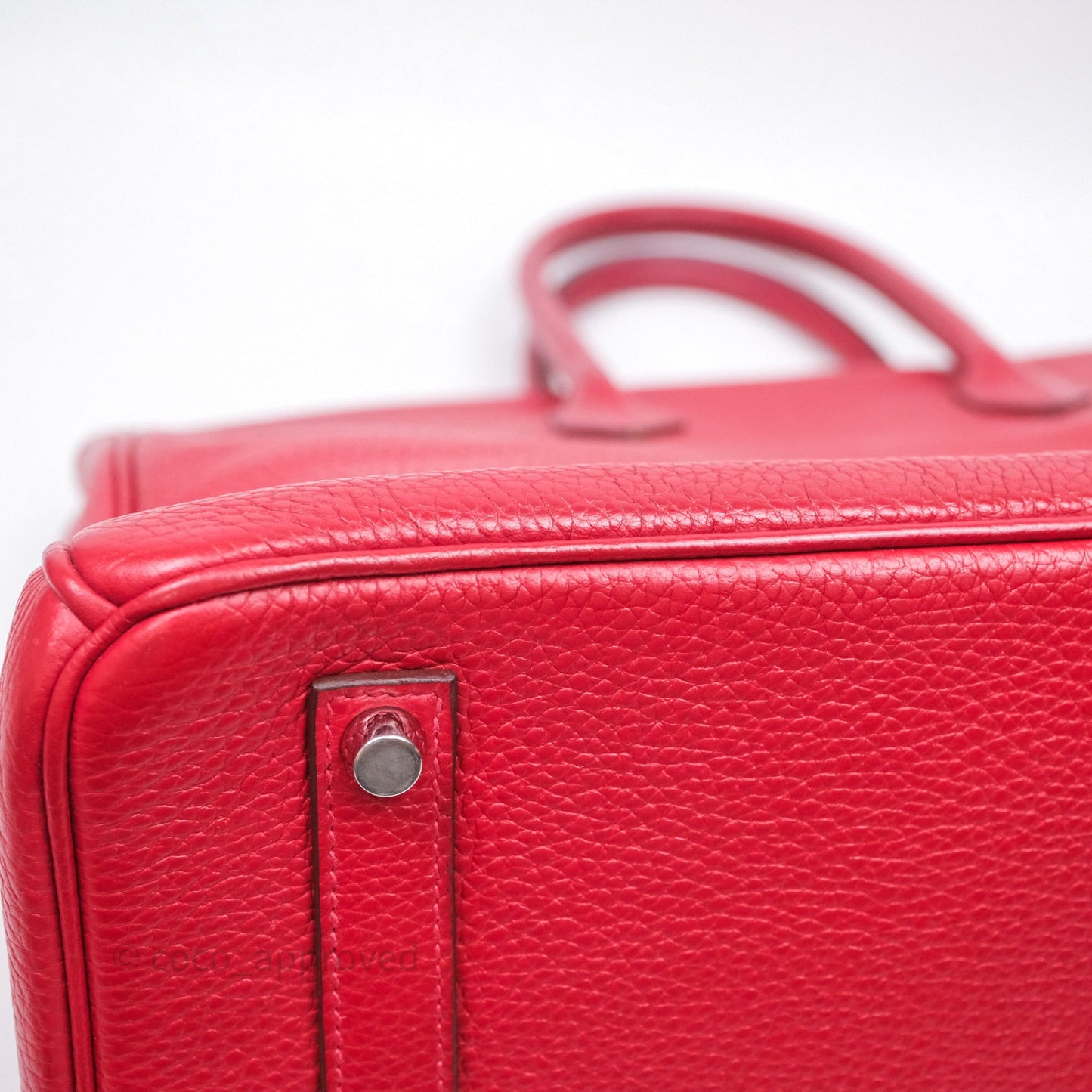 Hermes Birkin 35 Rouge Casaque Clemence Palladium Hardware