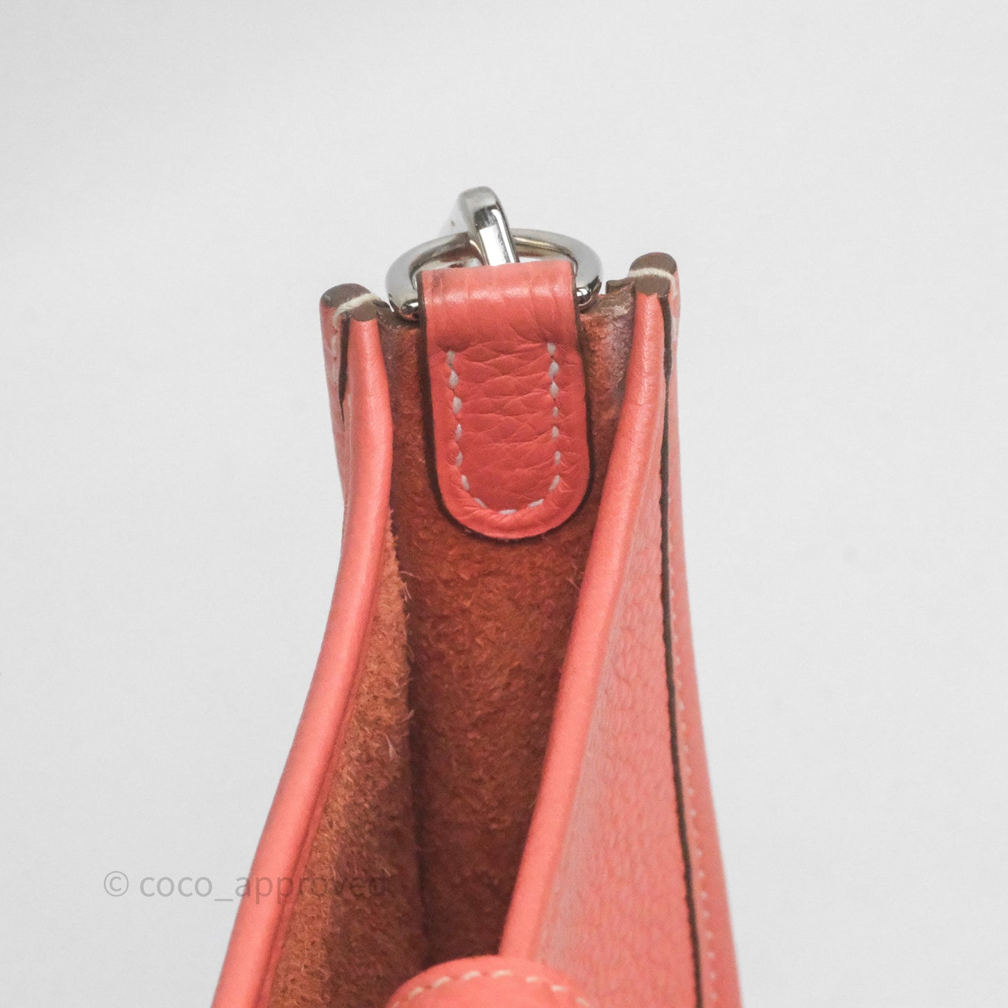 Hermès Mini Evelyne 16 Crevette L5 Clemence Palladium Hardware