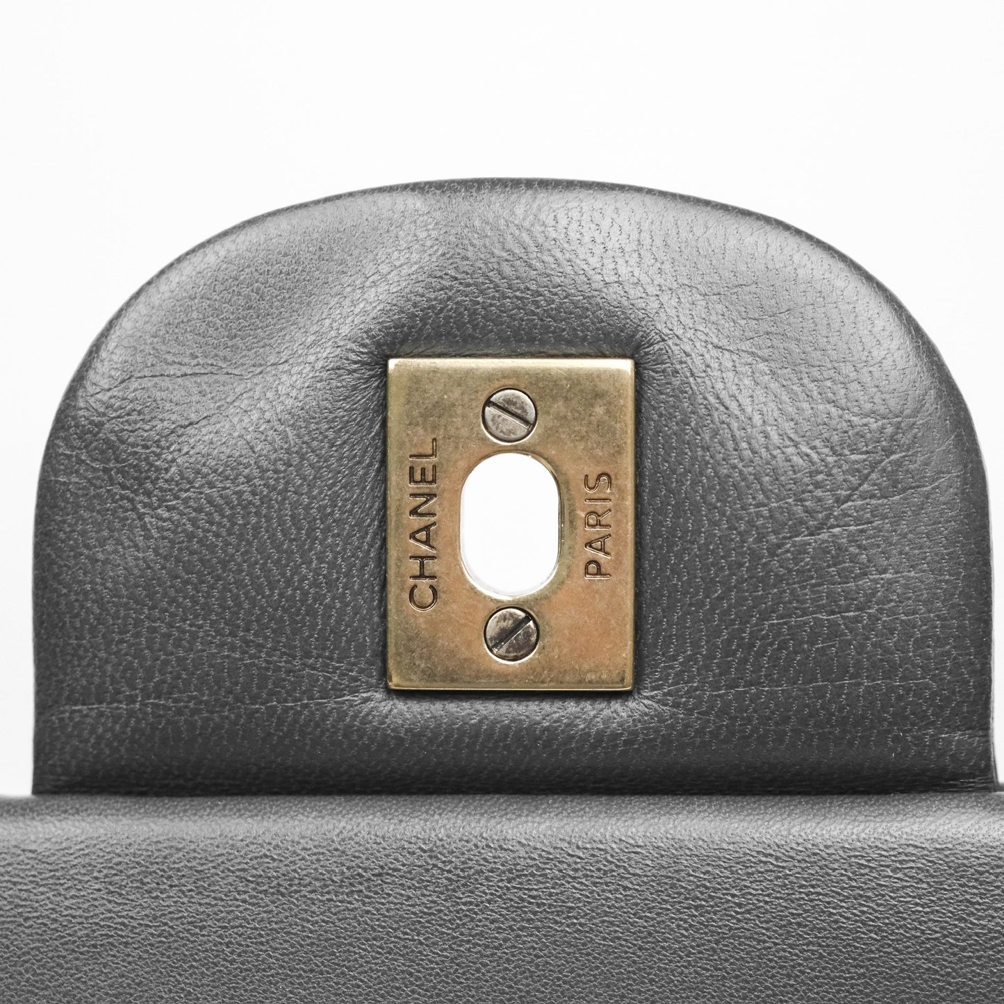 Chanel Jumbo Double Flap Dark Grey Lambskin Brushed Gold Hardware⁣⁣