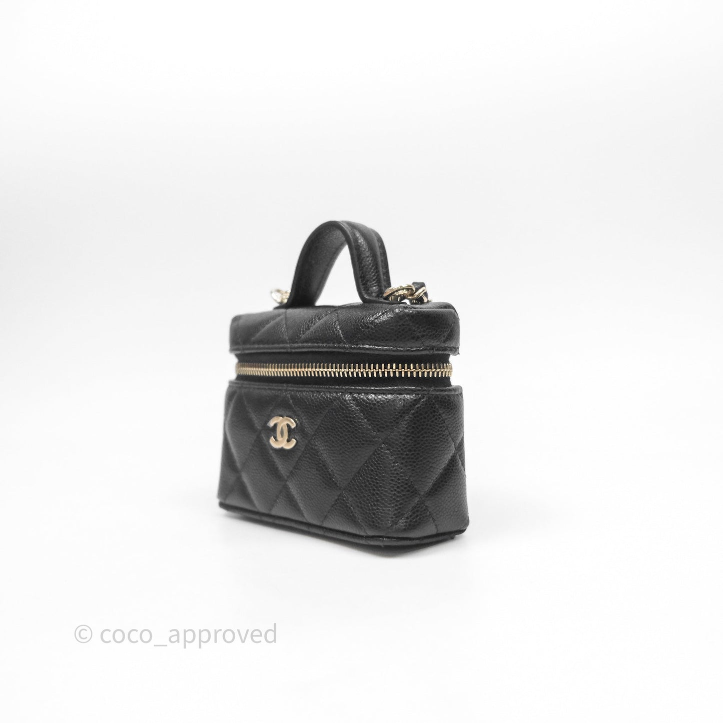 Chanel Classic Black Caviar Mini Bag Charm