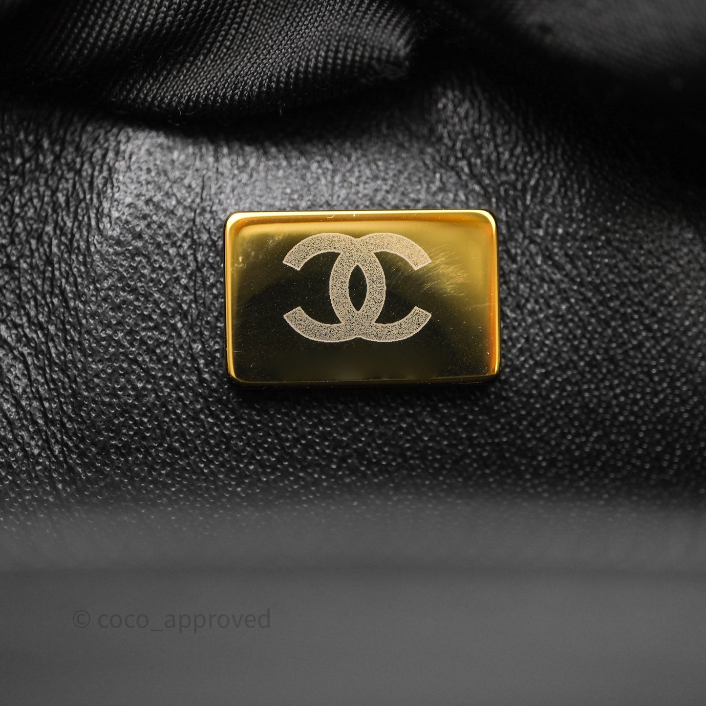 Chanel Mini Rectangular Black Lambskin Bag Gold Hardware