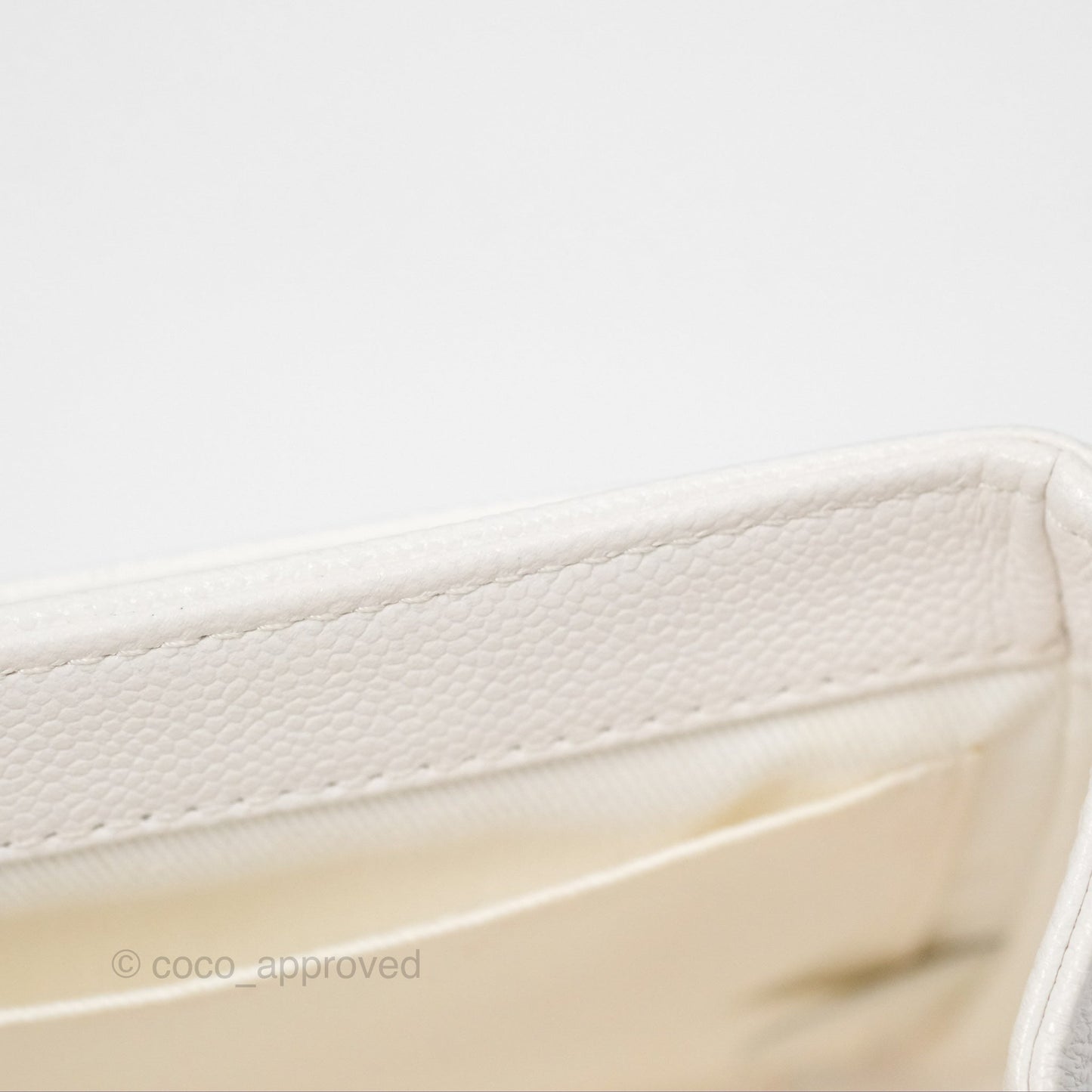 Chanel Quilted Small Business Affinity Flap White Caviar Gold Hardware