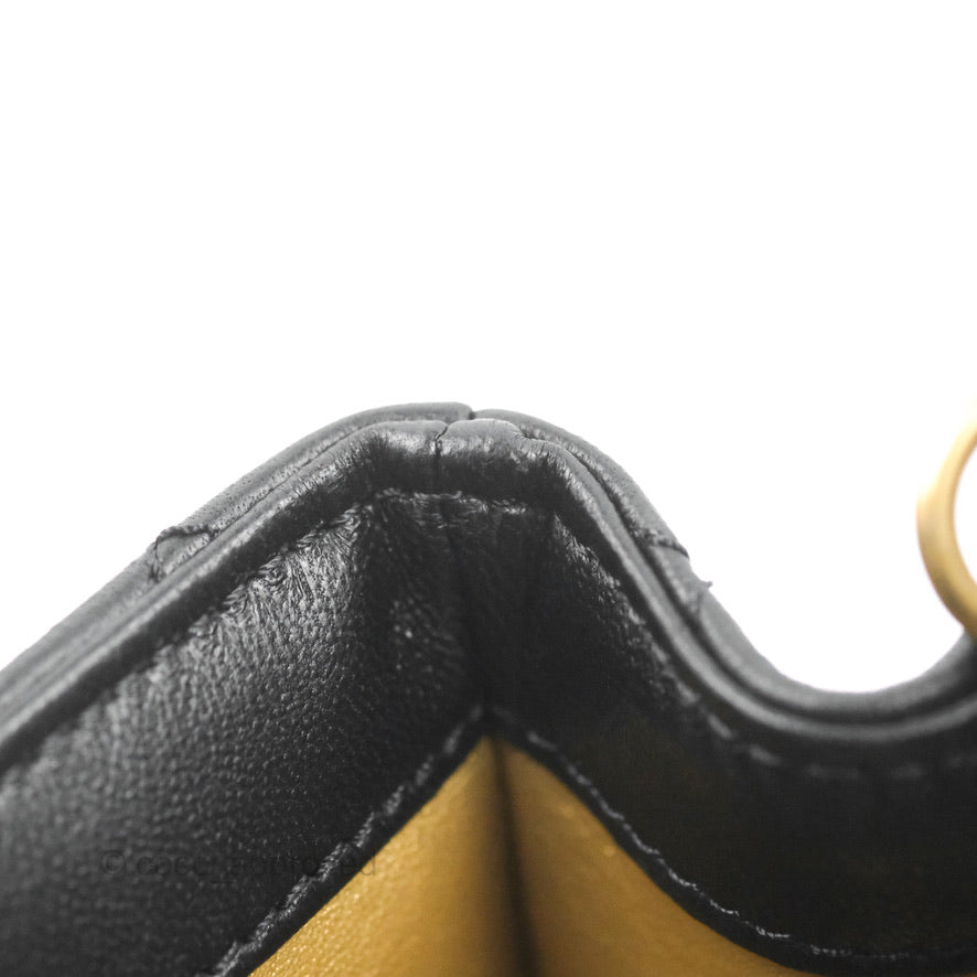 Chanel Mini Rectangular Pearl Crush Quilted Black Lambskin Gold Hardware