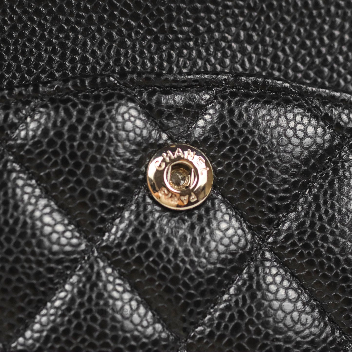 Chanel Classic M/L Medium Flap Quilted Black Caviar Silver Hardware