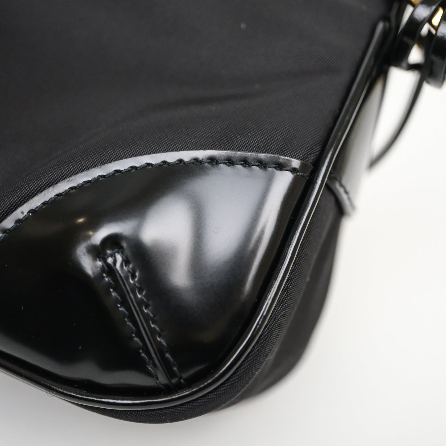 Prada Re-Edition 2002 Re-Nylon Small Shoulder Bag Black Gold Hardware