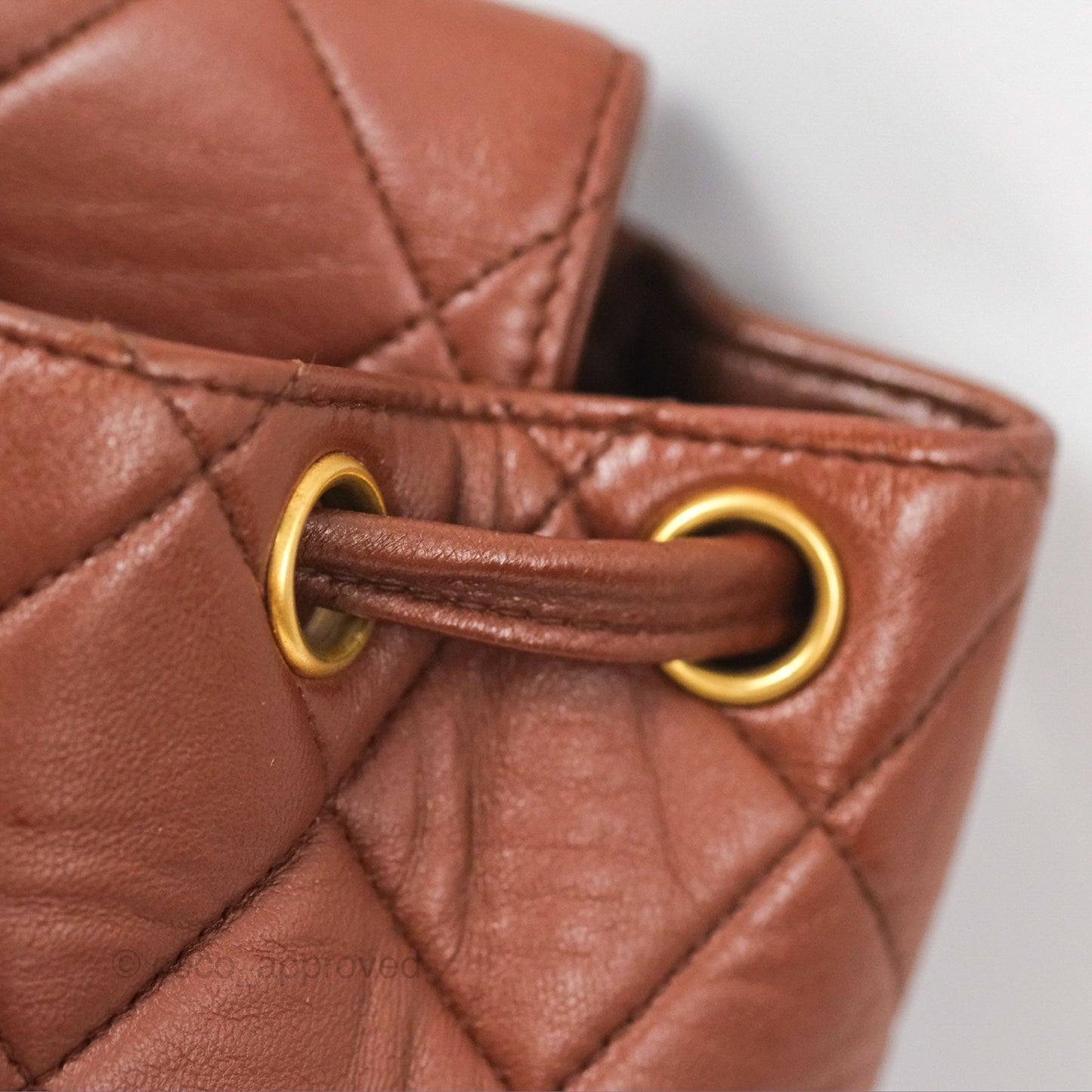 Chanel Vintage CC Duma Backpack Brown Lambskin 24K Gold Hardware