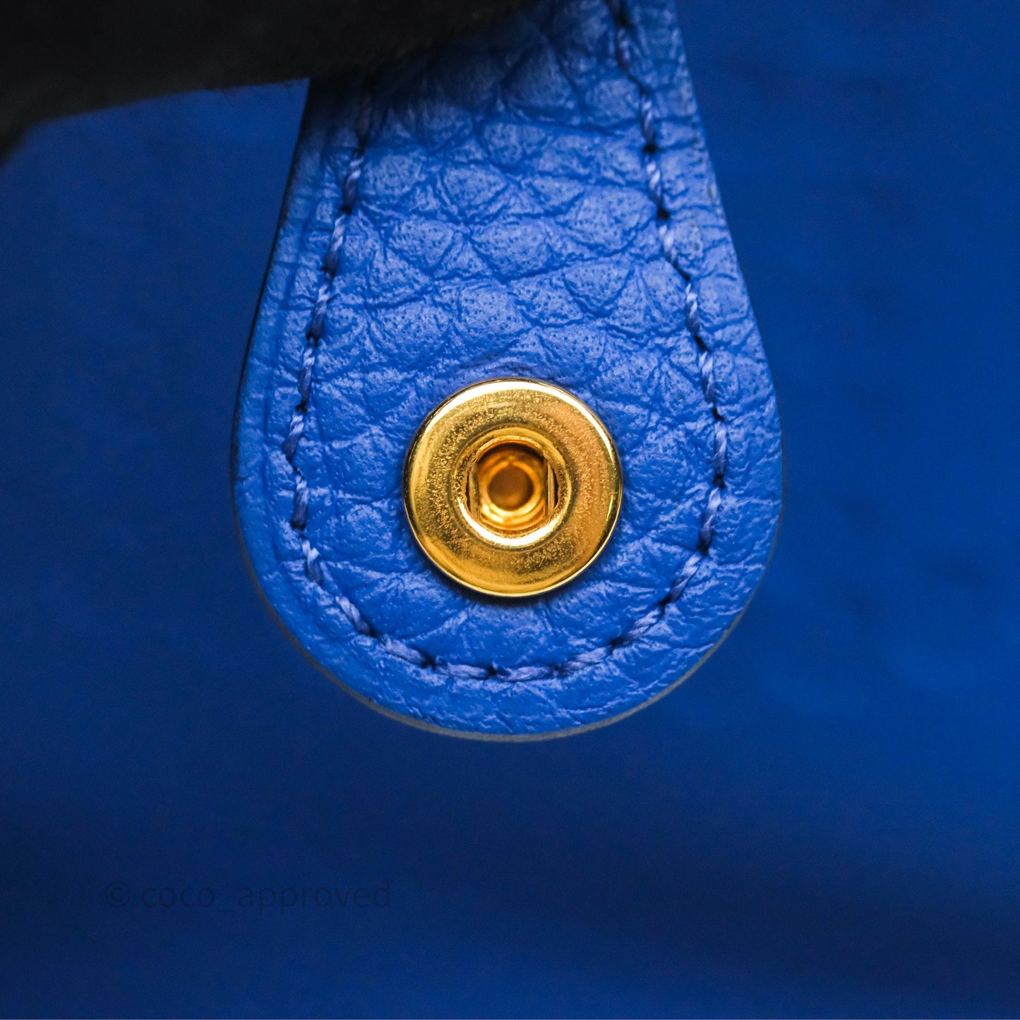 Hermès Mini Evelyne 16 Bleu Royal O8 Clemence Gold Hardware