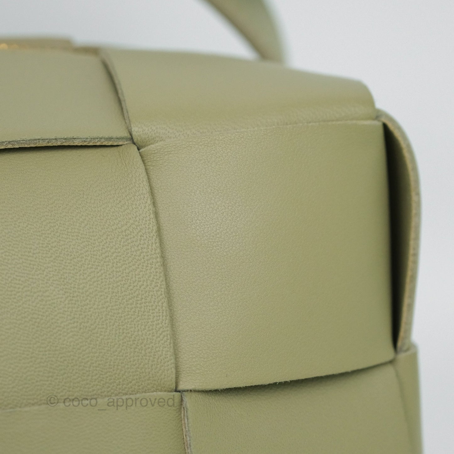 Bottega Veneta Brick Cassette Bag Olive Green Intrecciato Lambskin