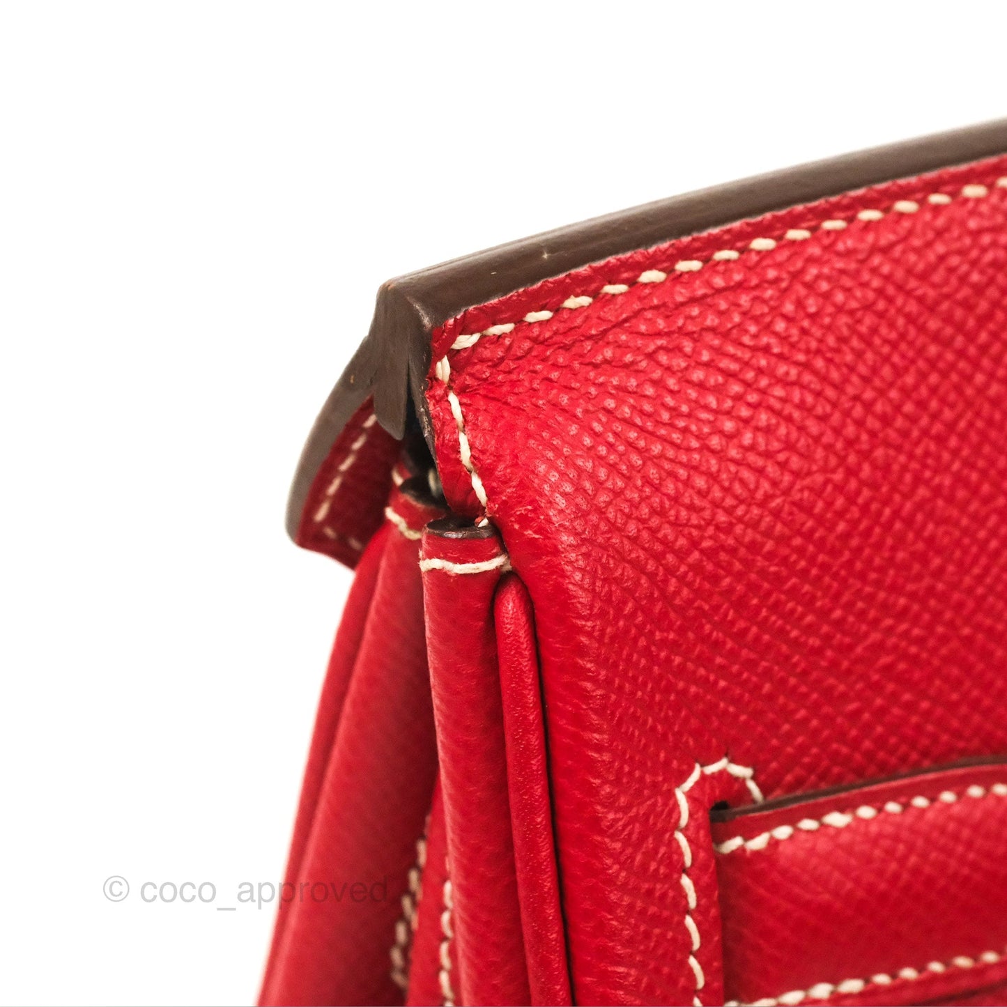 Hermès Candy Birkin 30 Rouge Casque/Blue Thalassa Epsom Permabrass Hardware