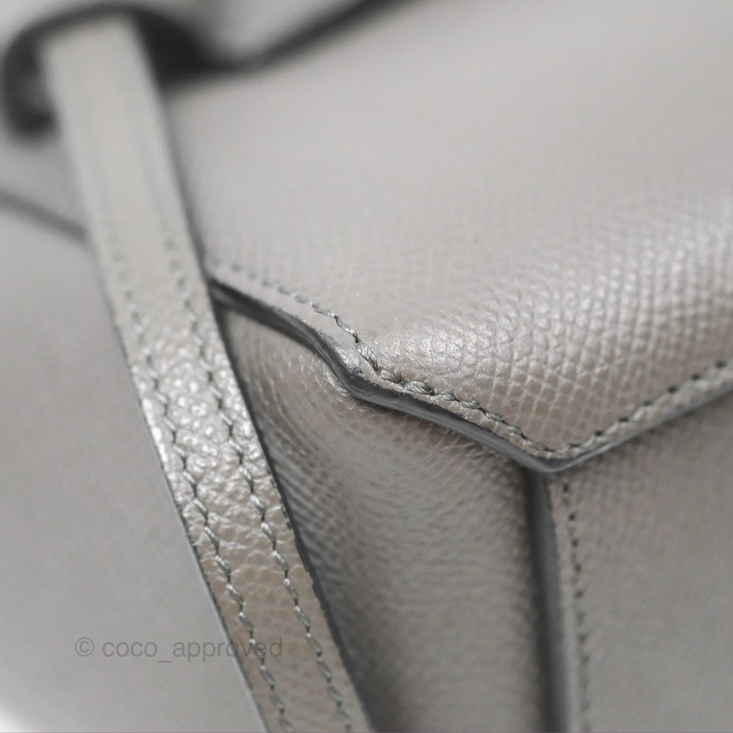 Celine Pico Belt Bag Grey Grained Calfskin Gold Hardware