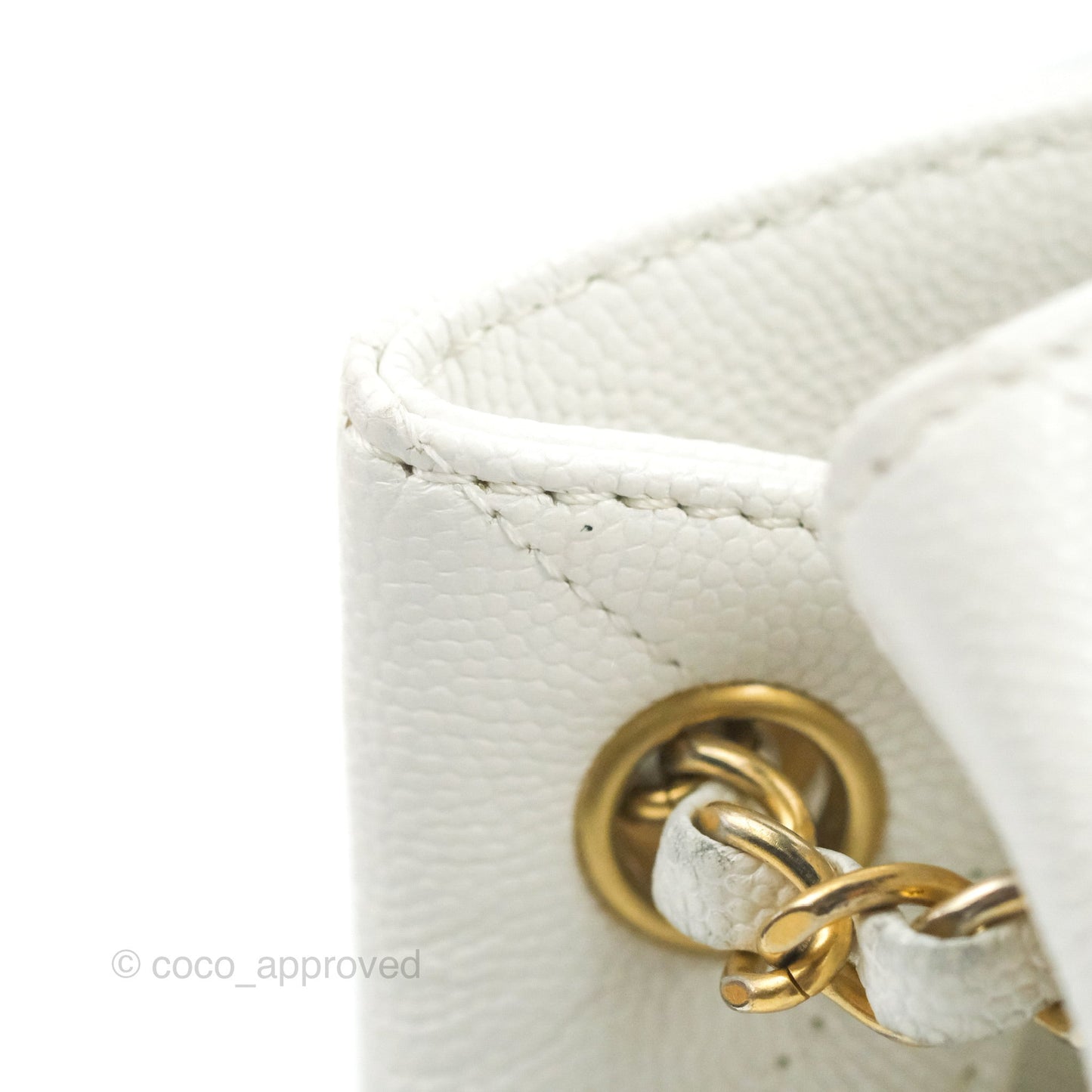 Chanel A Real Catch Shopping Bag White Caviar