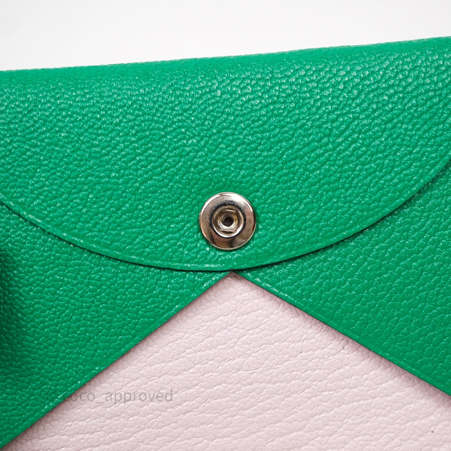 Hermès Calvi Verso Card Holder Vert Mysore