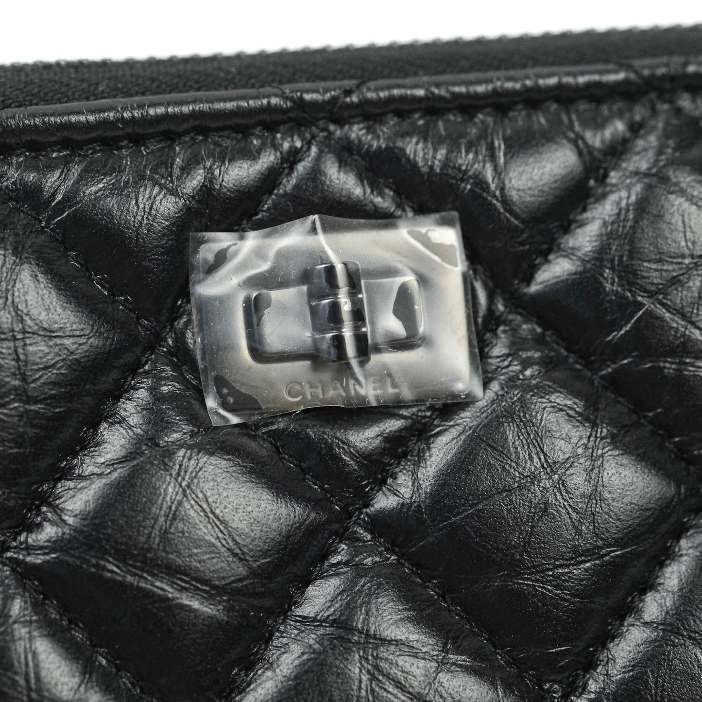 Chanel Quilted Small Reissue O Case Black Aged Calfskin So Black