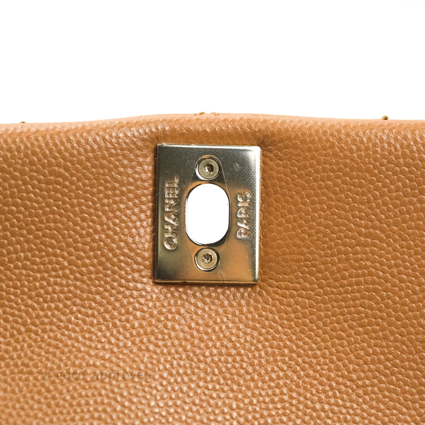 Chanel Quilted Extra Mini Coco Handle Dark Beige Caviar Gold Hardware 21P