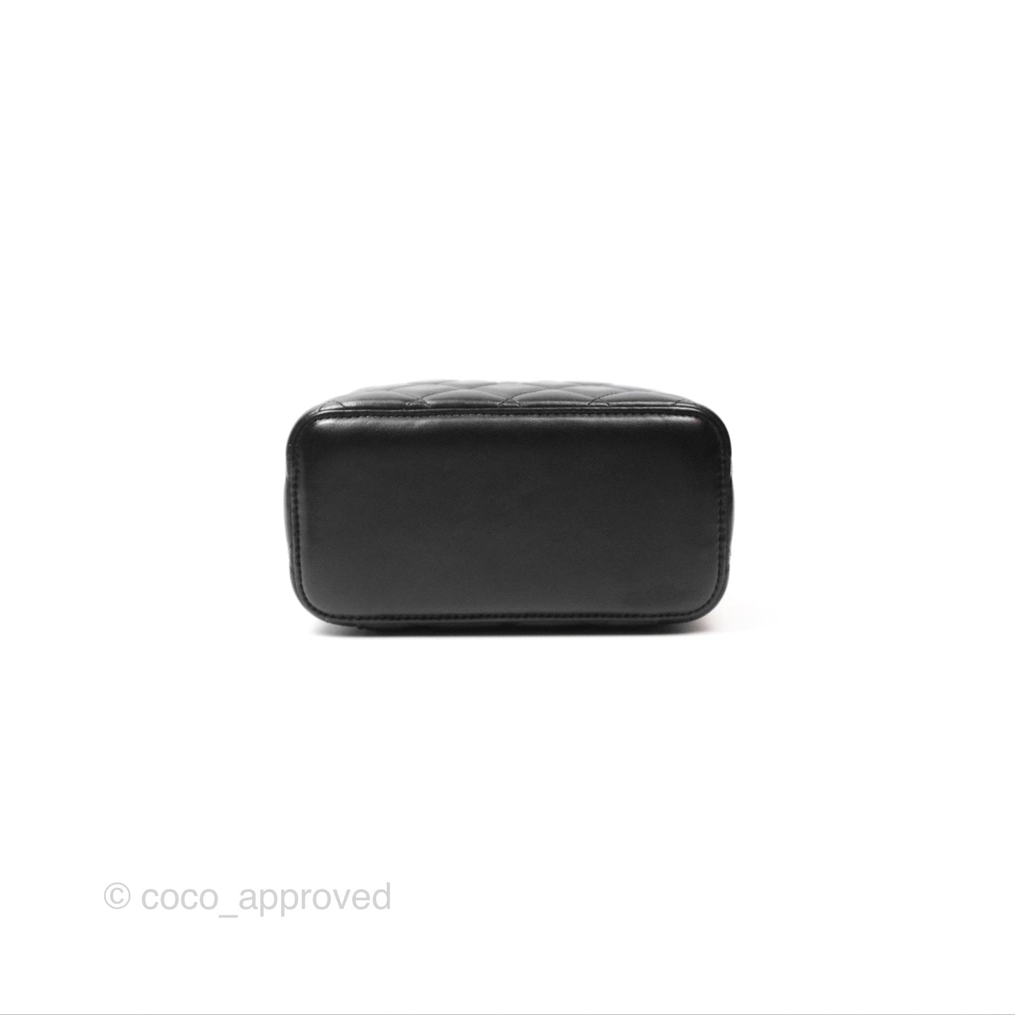 Chanel Vanity Rectangular with Chain Black Lambskin Gold Hardware