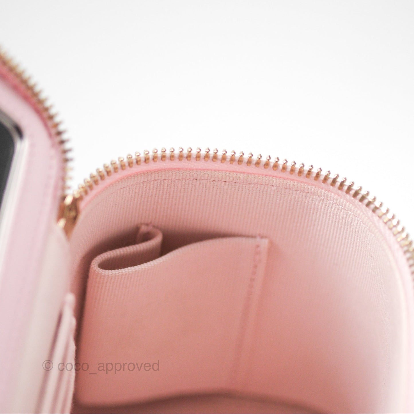 Chanel Vanity Rectangular Top Handle Pink Lambskin Gold Hardware