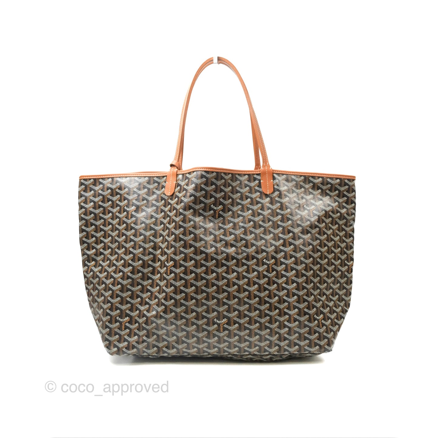 Goyard St. Louis GM Black/Tan Goyardine Canvas