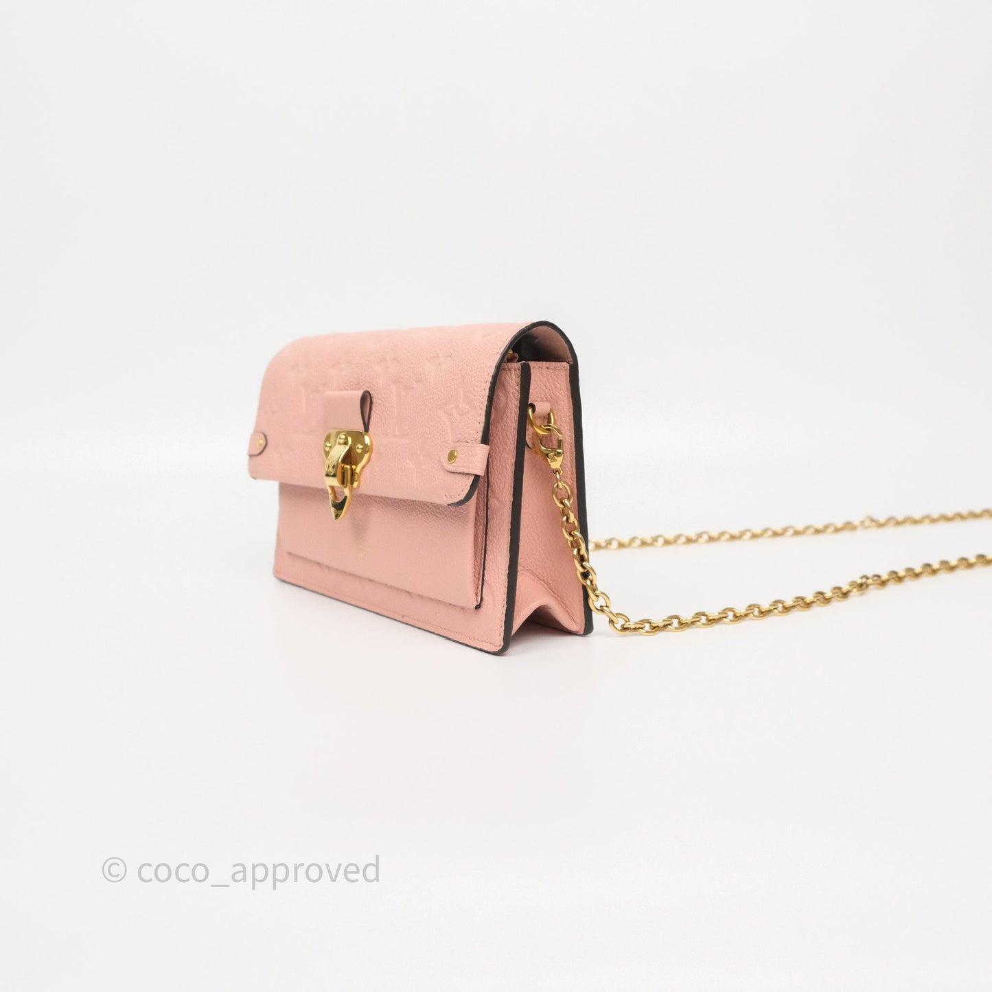 Louis Vuitton Vavin Chain Wallet Rose Poudre Empreinte Monogram