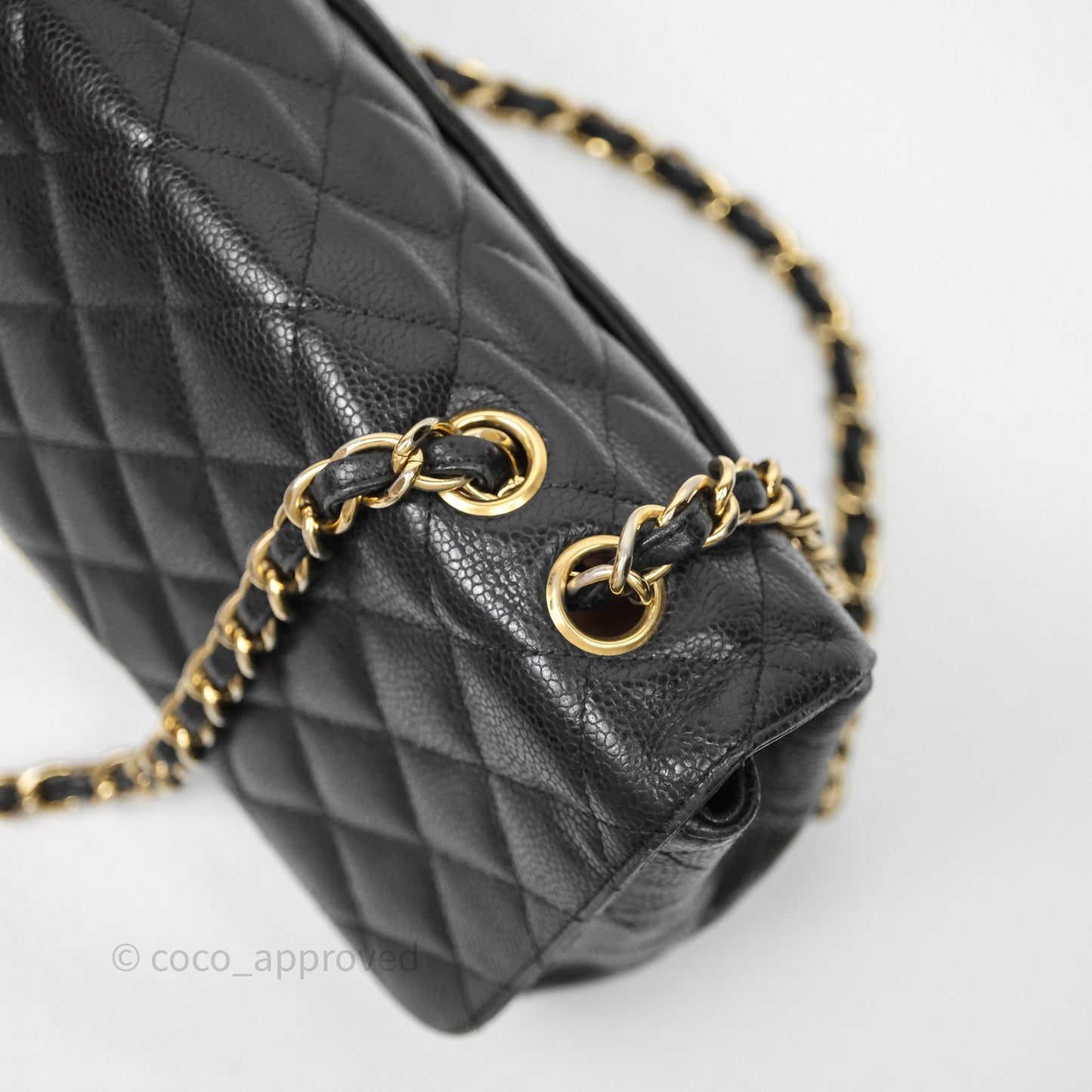 Chanel Jumbo Single Flap Black Caviar Gold Hardware⁣⁣