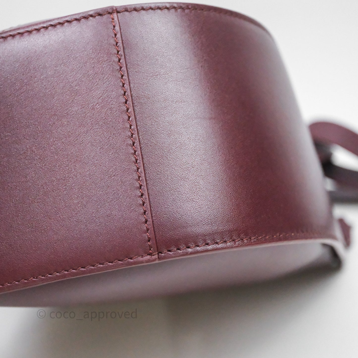 Loewe Hammock Slice Dark Red Bag Gold Hardware