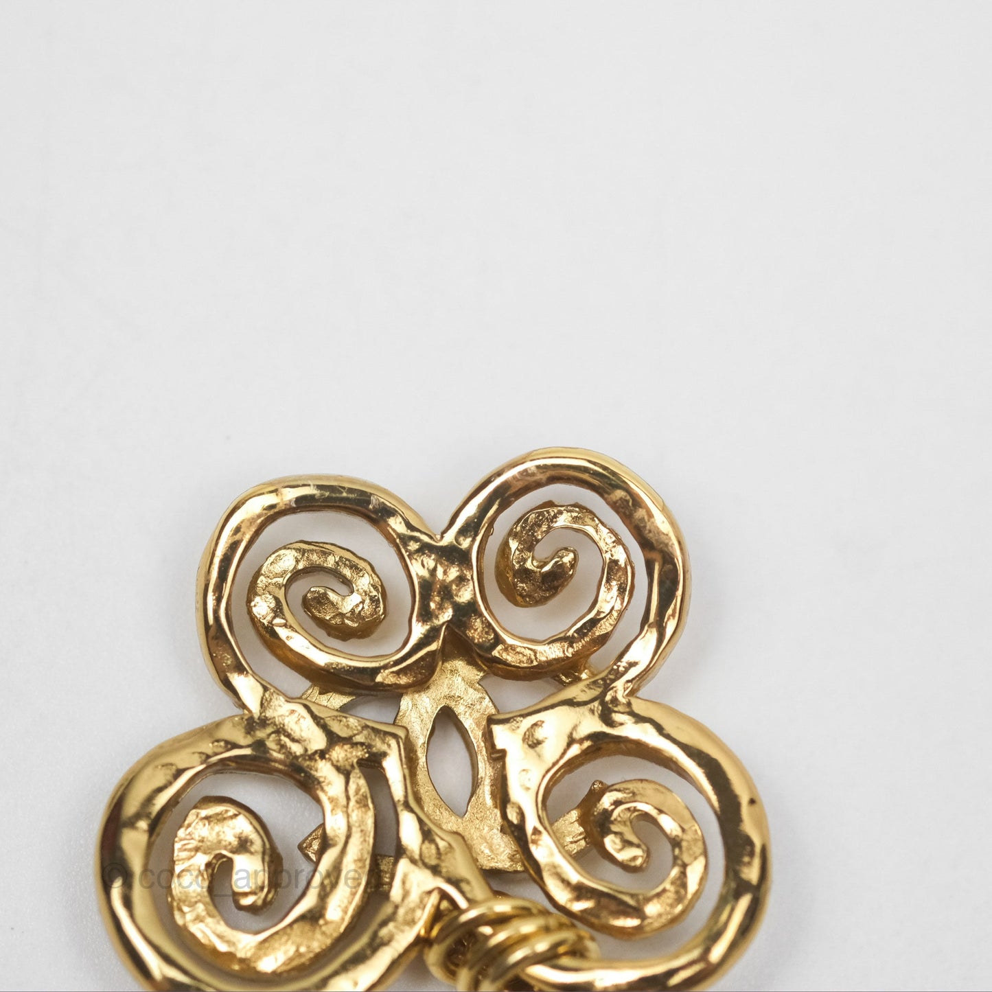 Chanel CC Butterfly Necklace Gold Tone 22S