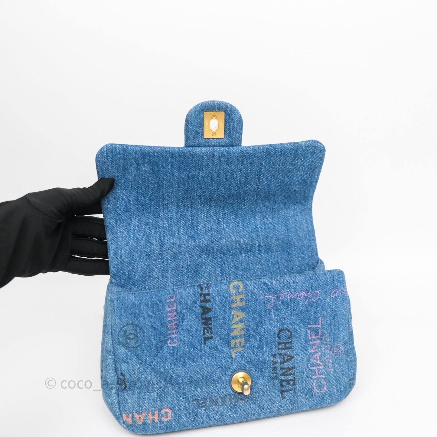 Chanel Small Denim Mood Flap Quilted Blue Multicolor