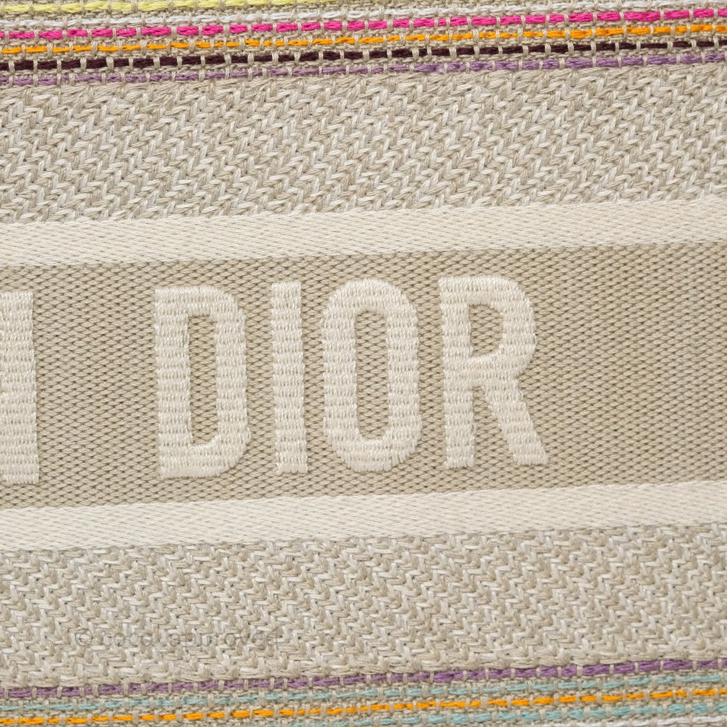 Christian Dior Medium Rainbow Book Tote Canvas