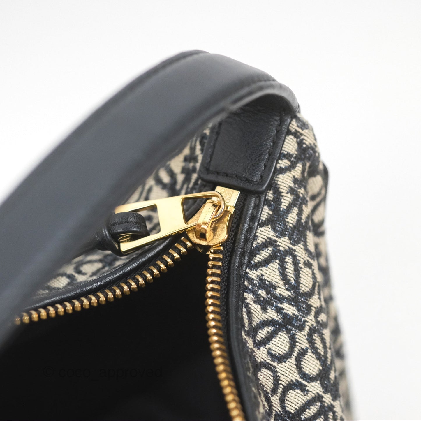 Loewe Small Cubi bag in Anagram Jacquard & Calfskin Navy/ Black