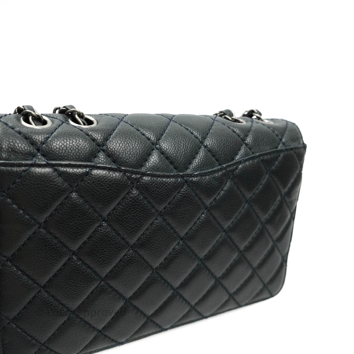 Chanel Medium Flap Caviar Ruthenium Hardware