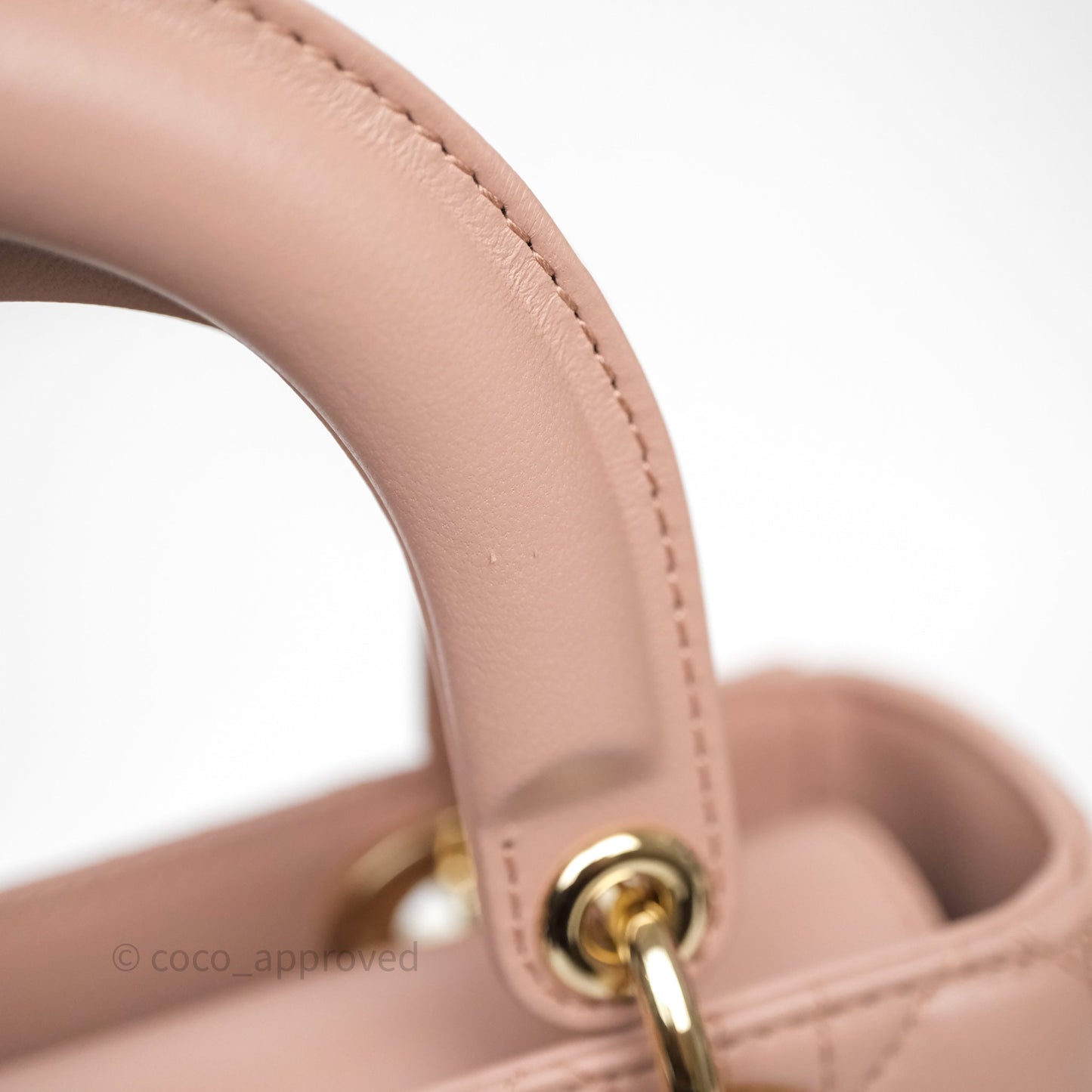 Christian Dior Small Lady Dior My ABCDior Bag Blush Cannage Lambskin