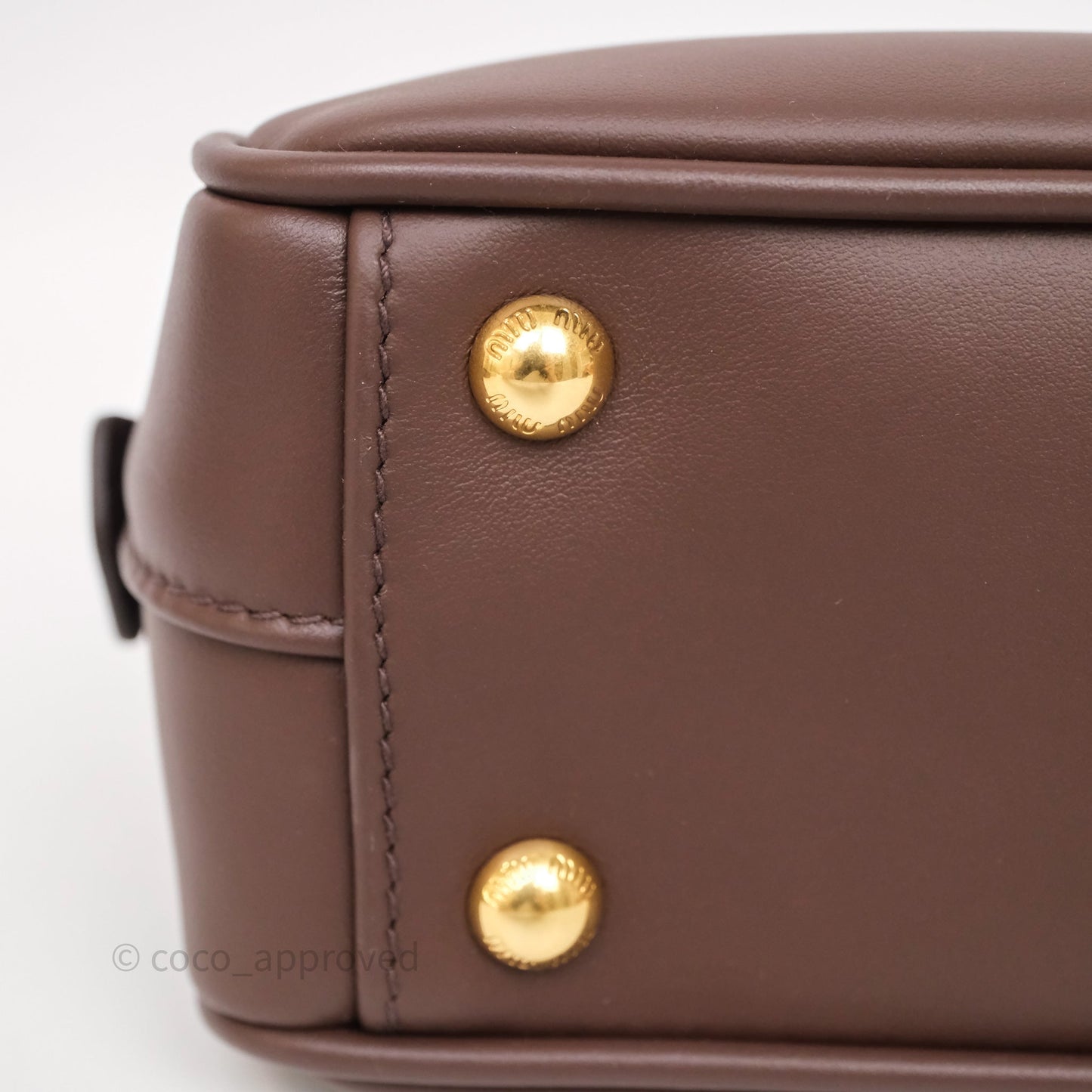 Miu Miu Arcadie Leather Bag Briarwood