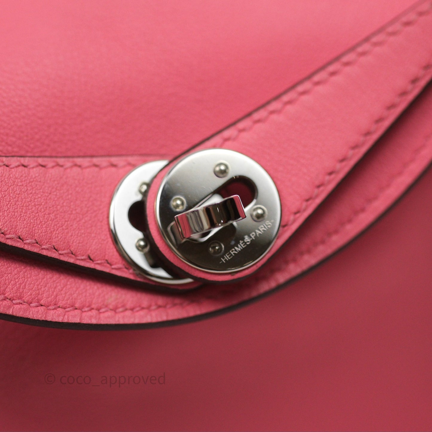 Hermès Mini Lindy 20 Rose Ete K4 Swift Palladium Hardware