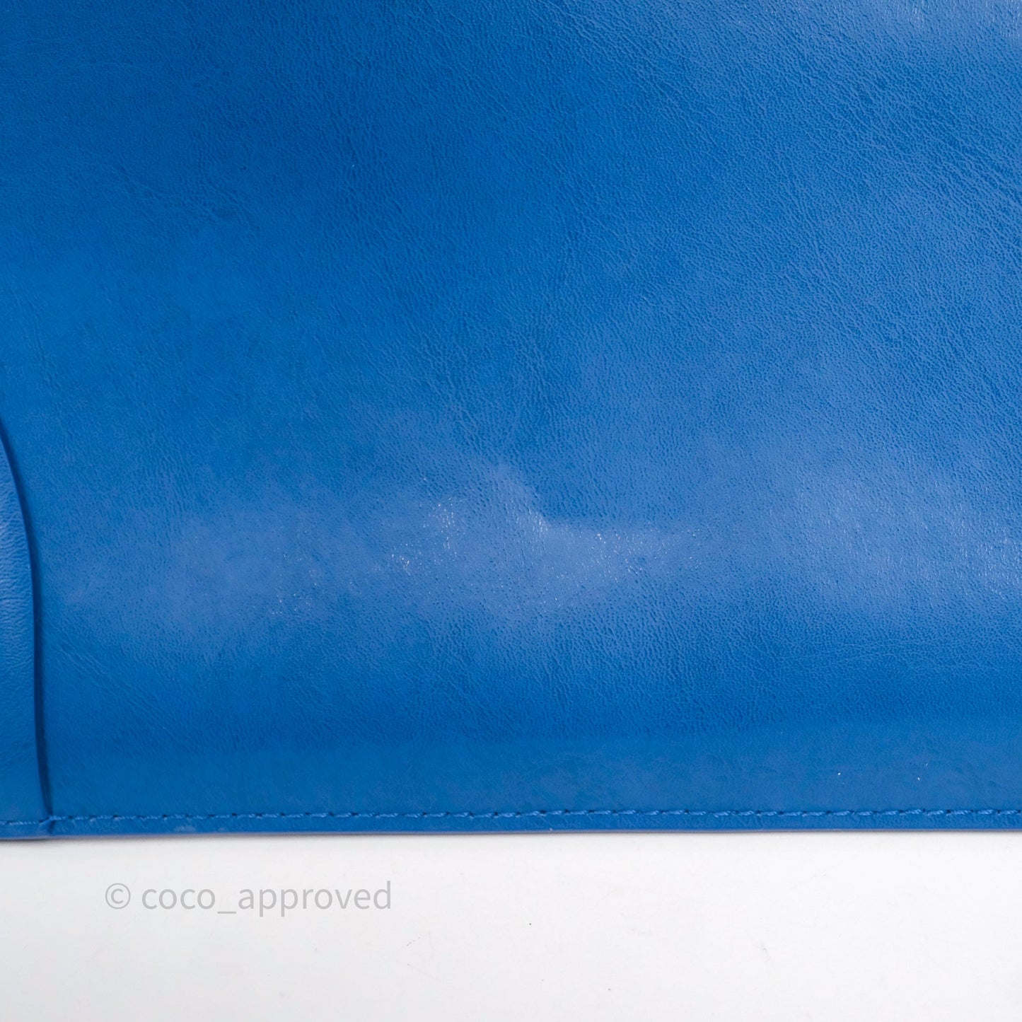 Celine Flat Luggage Tote Bag Blue Calfskin