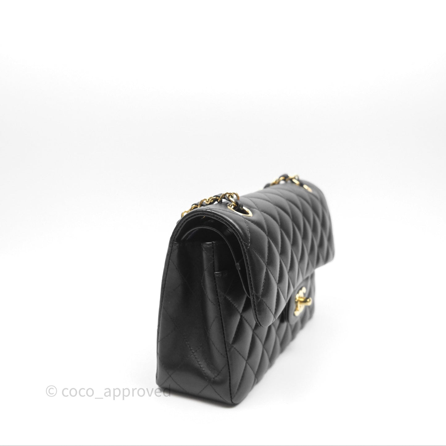 Chanel Small Classic Flap Quilted Black Lambskin Gold Hardware