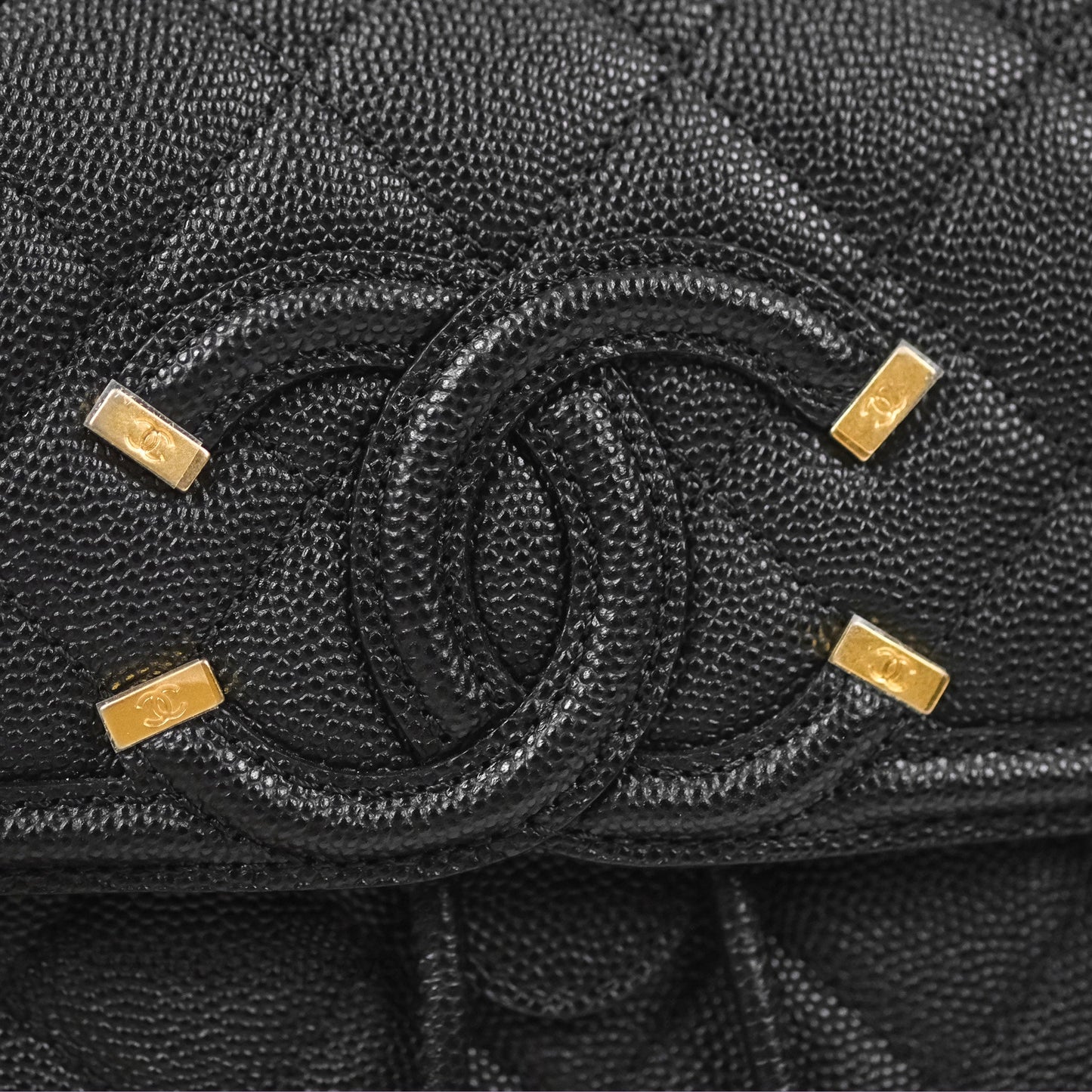 Chanel Small Quilted Filigree Backpack Black Caviar