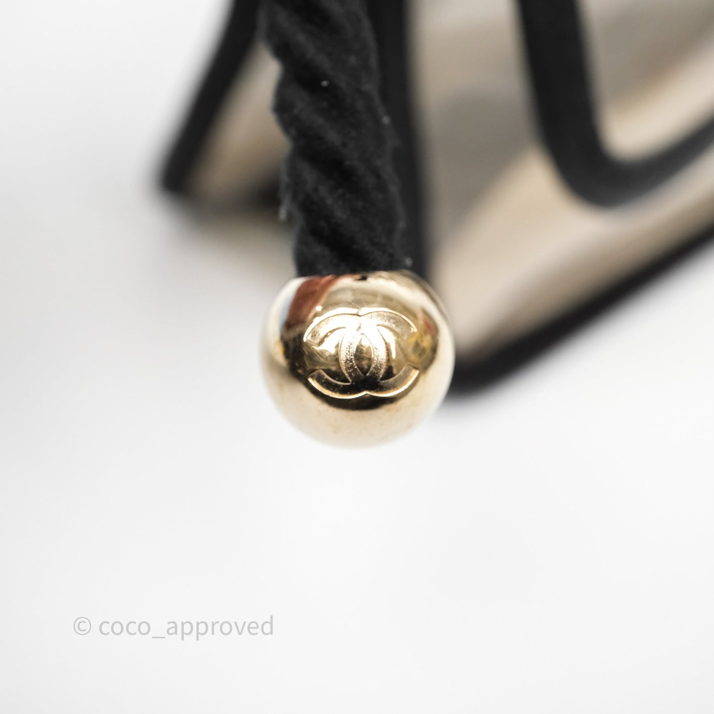 Chanel Medium Sand By The Sea PVC Flap Black Lambskin Gold Hardware