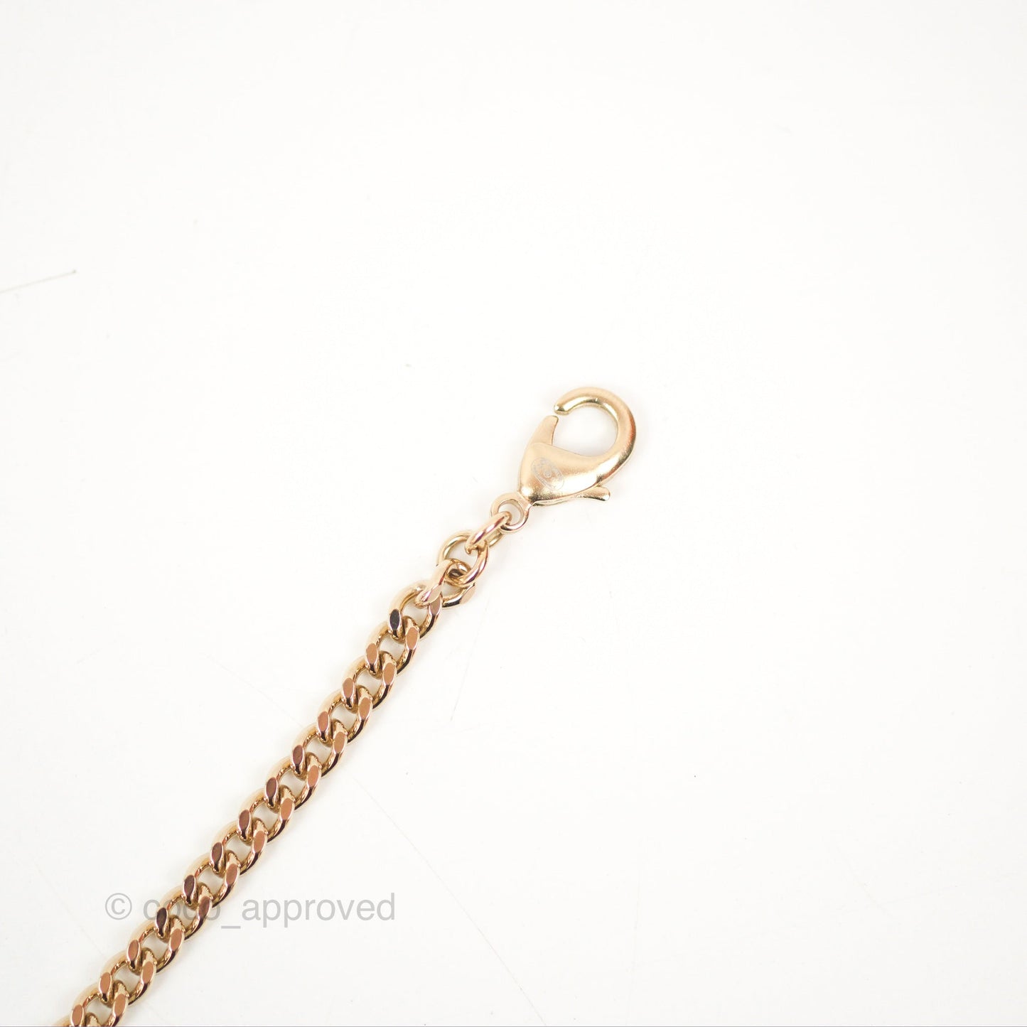 Chanel Crystal Lipstick Charm Pendant Necklace Gold Tone 22C