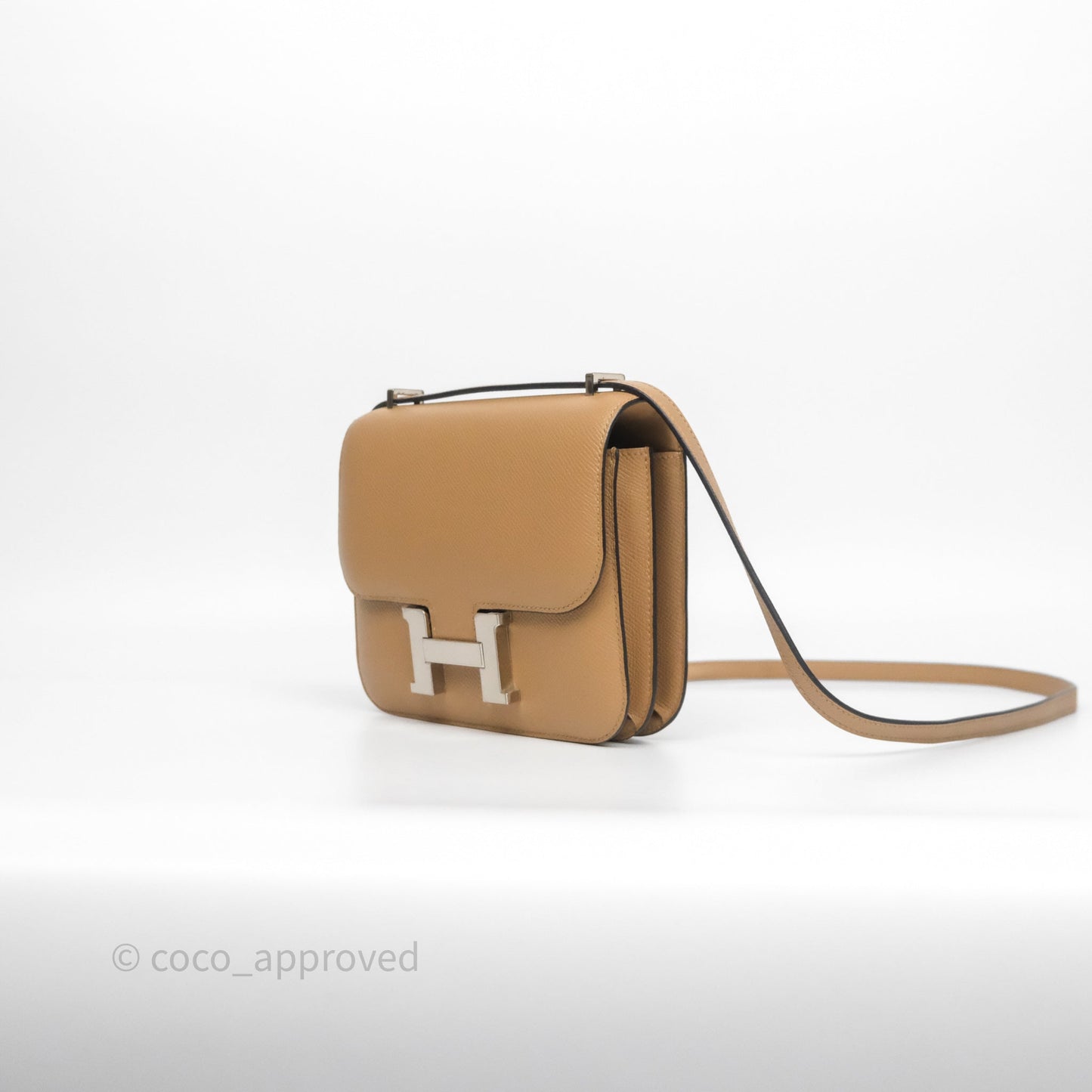 Hermès Constance Mini 18cm Chai 0M Epsom Palladium Hardware