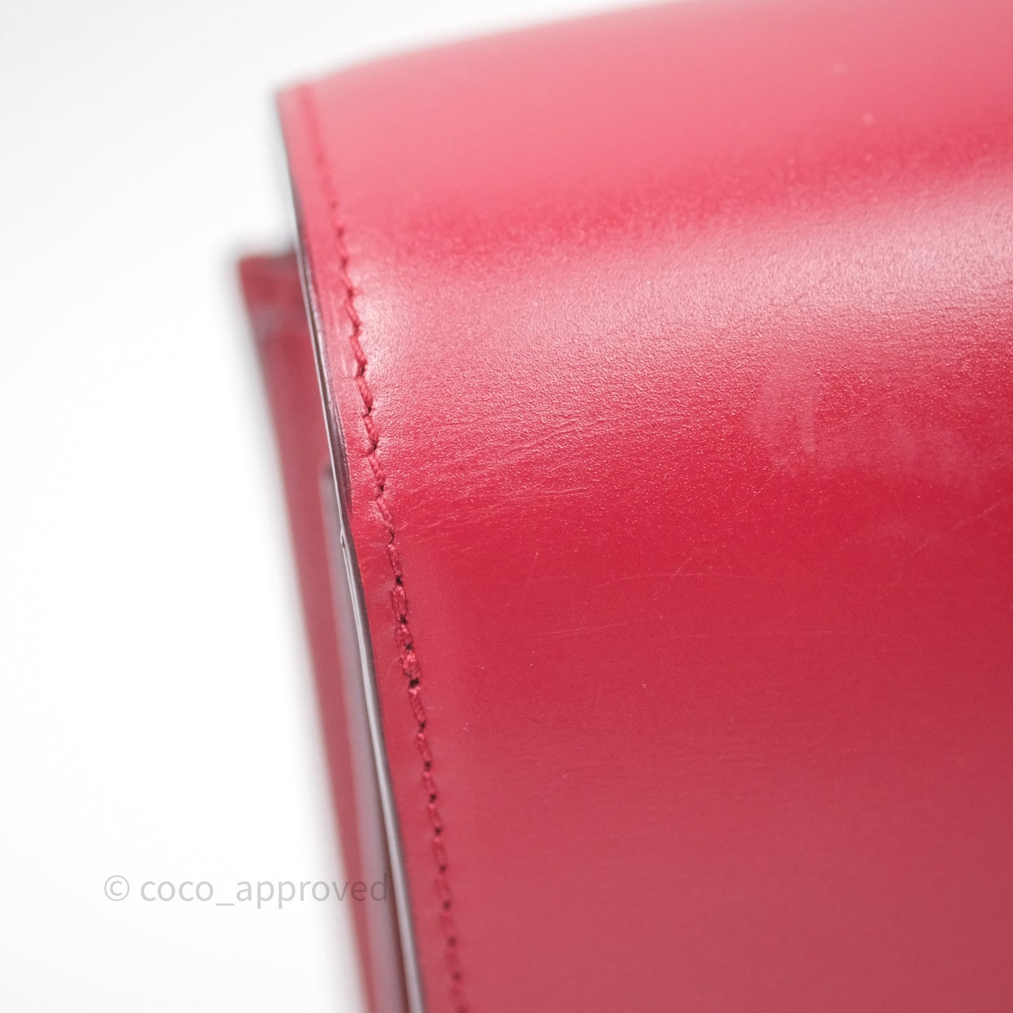 Celine Small Classic Box Flap Red Calfskin