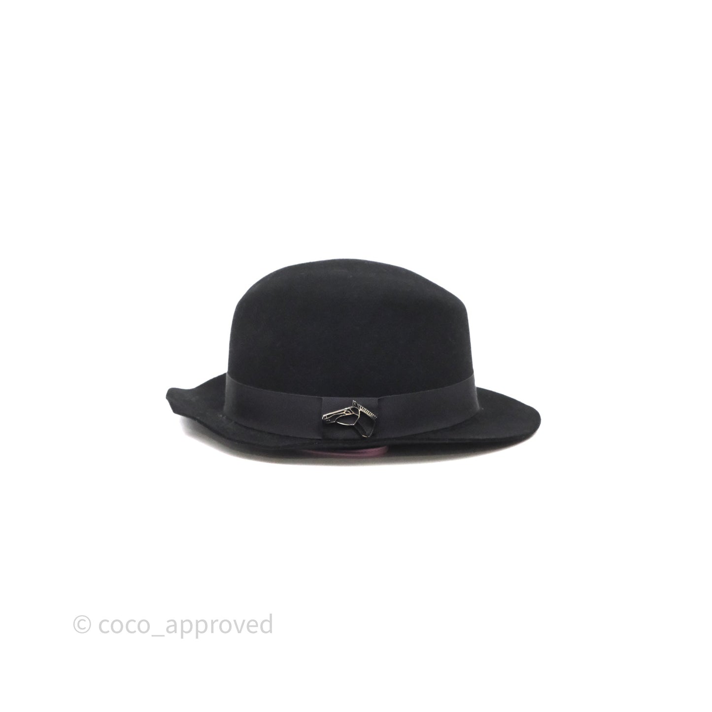 Hermès Black Trilby Hat Size 59
