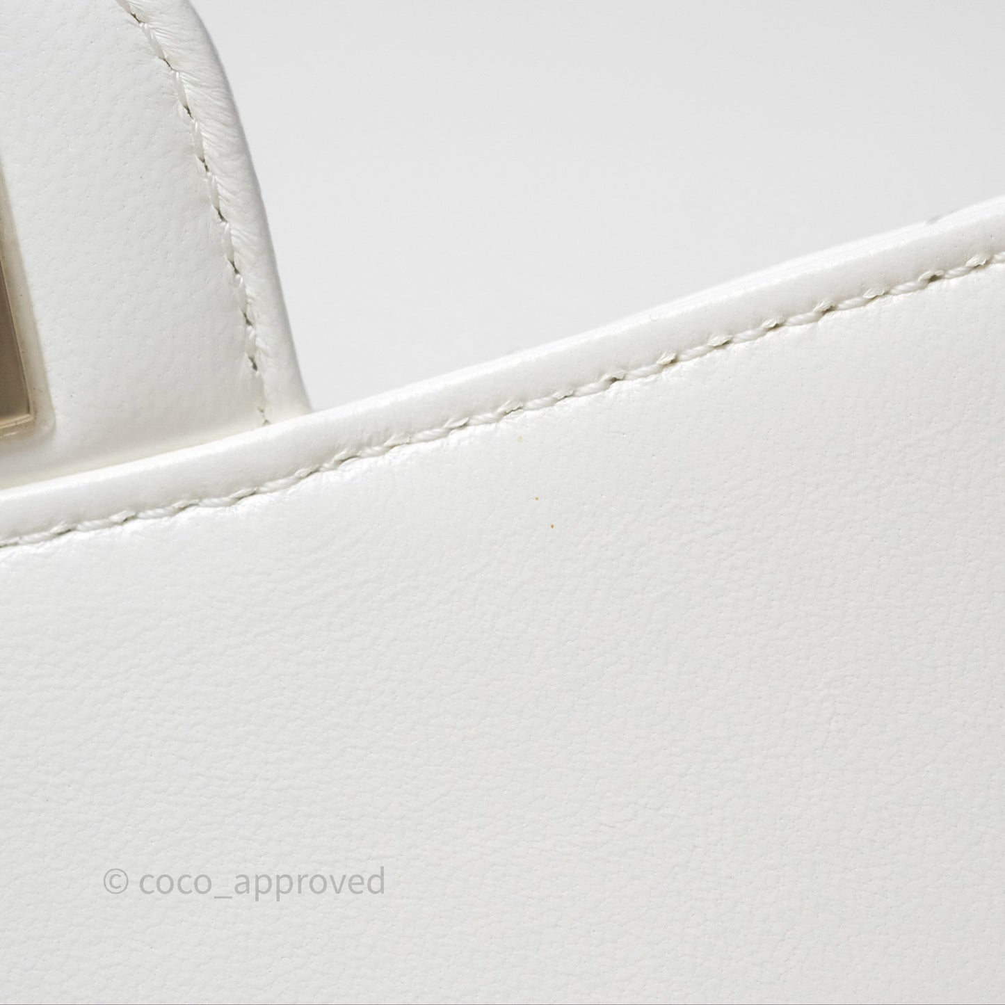 Chanel Crystals Top Handle Mini Rectangular Flap Bag White Lambskin Gold Hardware