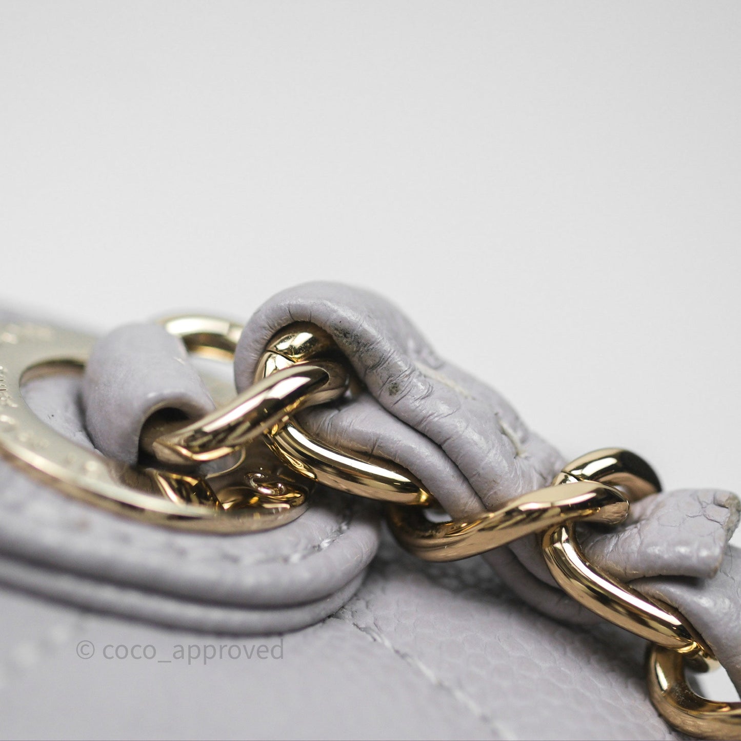 Chanel Quilted Medium Business Affinity Flap Light Grey Caviar Gold Hardware