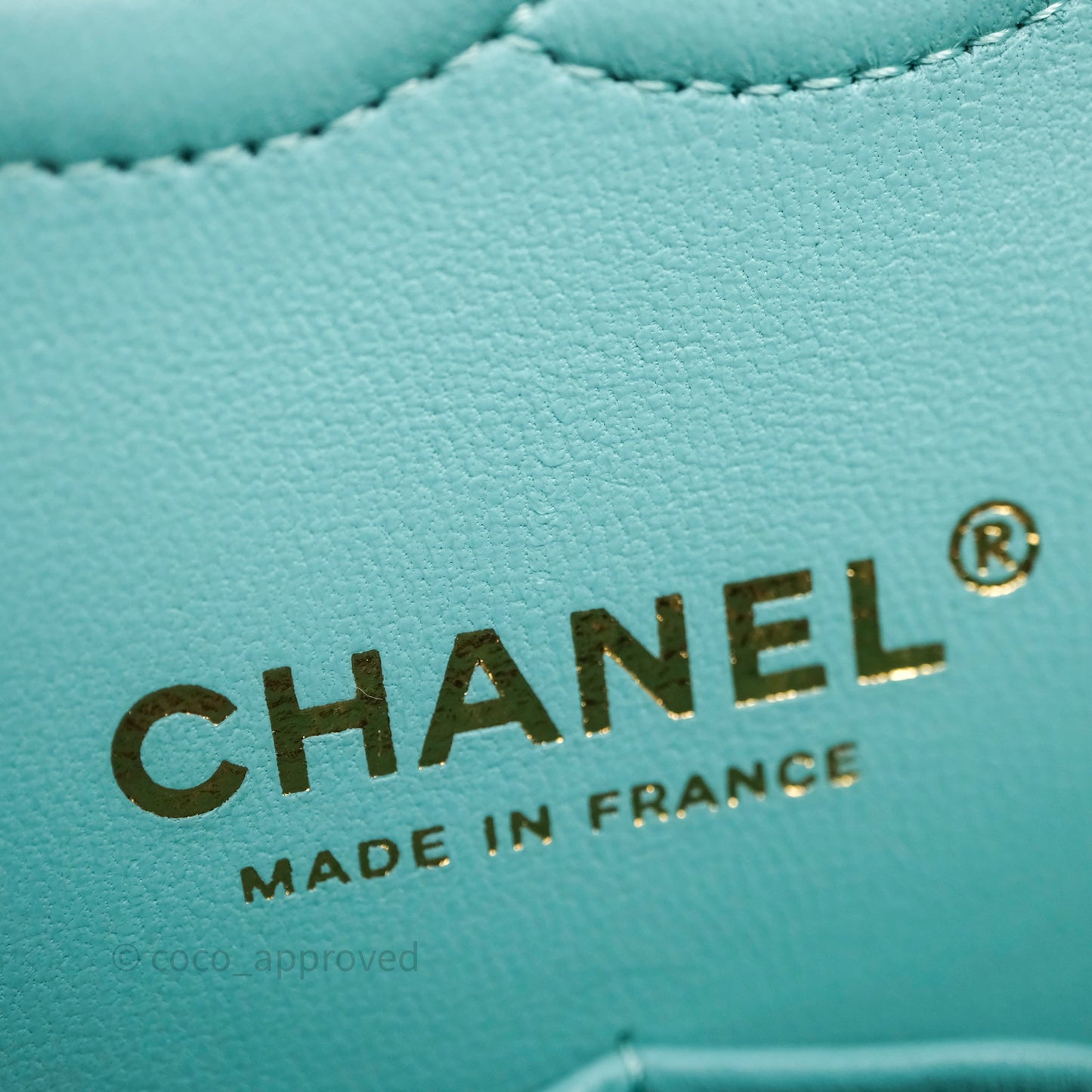 Chanel Classic M/L Medium Flap Quilted Tiffany Green Caviar Gold Hardware